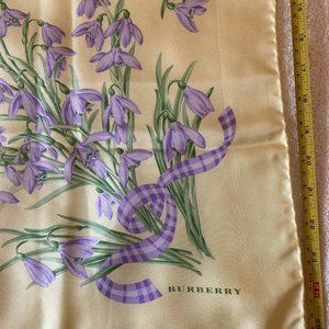 Vintage 26" square Burberry silk scarf